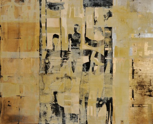 Karthago , 2009. 120x90 cm, Schlagmetall/Lack/Öl auf Holz