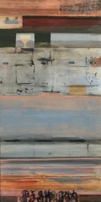 Lemuria I , 2012. 90x180 cm, Alu/Öl-MT auf Leinwand