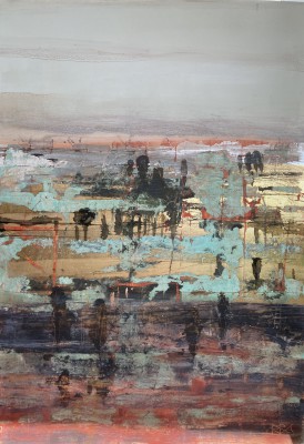 Heat (Am Meer) , 2020. 70 x 100 cm, MT auf Karton