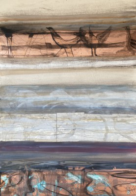 Gezeiten , 2020. 70 x 100 cm, MT auf Karton