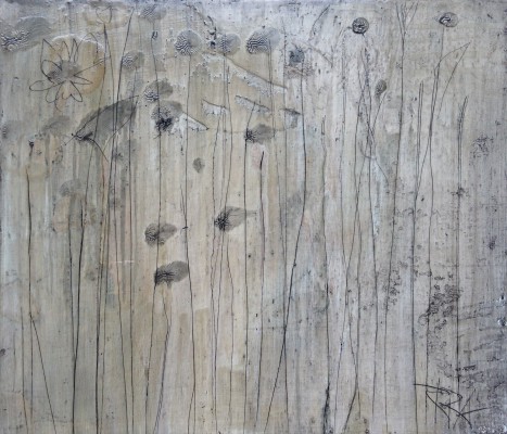 Reifblumen , 2016. 25 x 30 cm, Lack-MT auf Holz