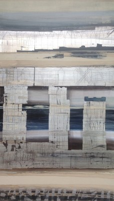 Terminal , 2014. 90x160 cm, Öl/Lack/Alu-MT auf Leinwand