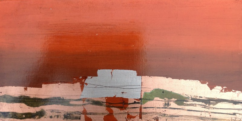 Reisebericht V , 2014. 20x40 cm, Alu/Lack-MT auf Holz