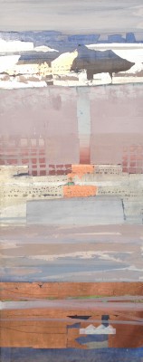 Nordwest , 2016. 60 x 150 cm, Öl/Schlagmetall-MT auf Holz