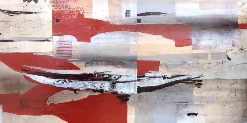 Venecia , 2015. 180 x 60 cm, Öl/Lack/Schlagmetall auf Holz