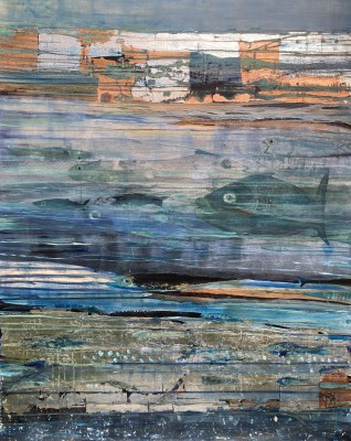 Tiefsee , 2022. 120 x 150 cm, Öl auf Leinwand