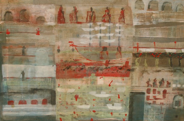 Lotus , 2009. 150x120 cm, Öl/Lack-MT auf Leinwand