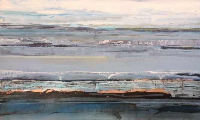 Öresund , 2015. 160 x 90 cm, Öl/Lack-MT auf Leinwand