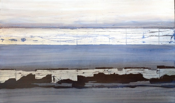 Öresund , 2015. 160 x 90 cm, Öl/Lack-MT auf Leinwand