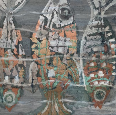 Fische II , 2023. 80 x 80 cm